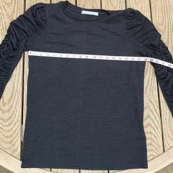 We The Free Natasha Crewneck Ruched Long Sleeve Top Sz M - Picture 11 of 13